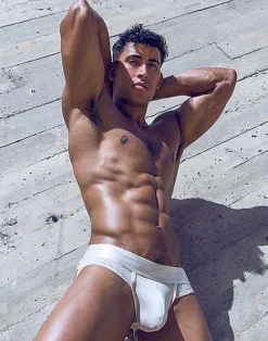 2EROS Active Underwear^Aktiv Boreas Jockstrap Underwear-Whitecap Gray