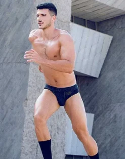 2EROS Active Underwear^Aktiv Pegasus Brief Underwear-Black/Green