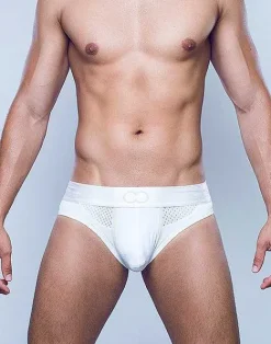 2EROS Active Underwear^Aktiv Pegasus Brief Underwear-White/Tan