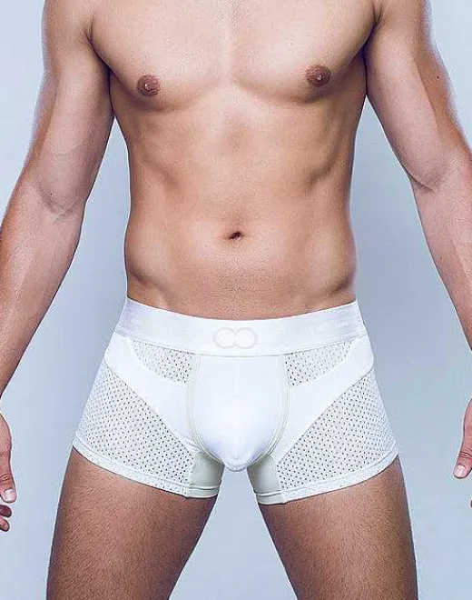 2EROS Active Underwear^Aktiv Pegasus Trunk Underwear-White/Tan