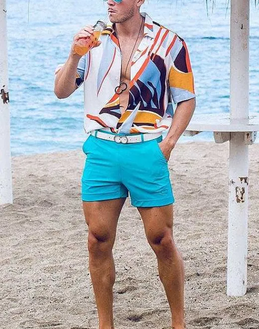 2EROS Sustainable Beachwear^S60 Bondi (Series 3) Shorts-Aqua