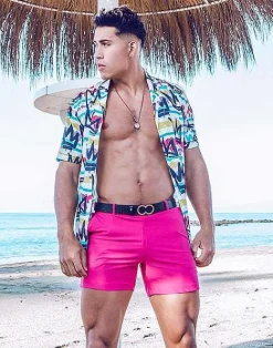 2EROS Sustainable Beachwear^S60 Bondi (Series 3) Shorts-Fuchsia Red