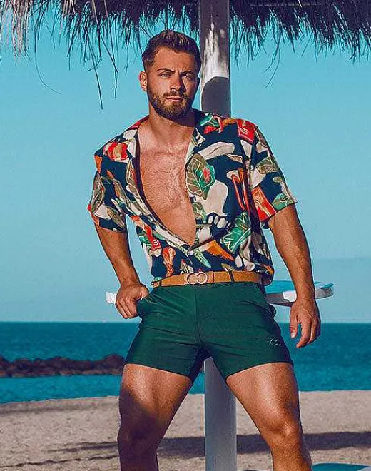 2EROS Sustainable Beachwear^S60 Bondi (Series 3) Shorts-Green