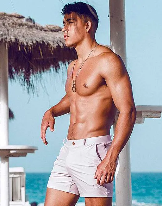 2EROS Sustainable Beachwear^S60 Bondi (Series 3) Shorts-Pastel Pink
