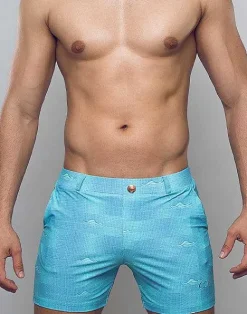 2EROS Sustainable Beachwear^S60 Print Bondi Shorts-Nautica Green