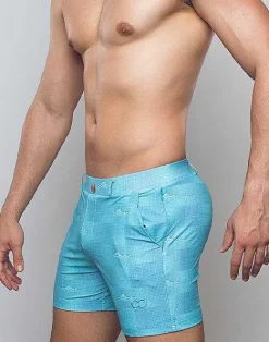 2EROS Beach Shorts^S60 Print Bondi Shorts-Nautica Green