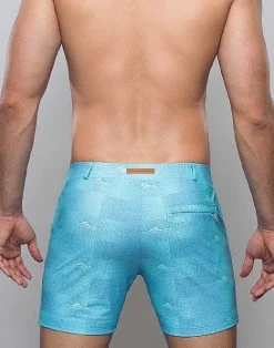 2EROS Beach Shorts^S60 Print Bondi Shorts-Nautica Green