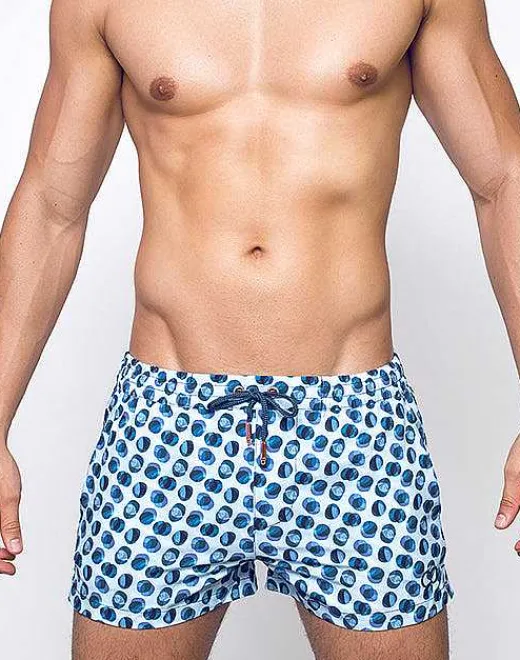 2EROS Sustainable Beachwear^S50 Print Shorts-Bubbles