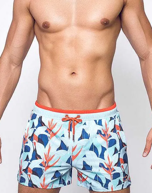 2EROS Sustainable Beachwear^S70 Print Shorts-Caribbean Twist