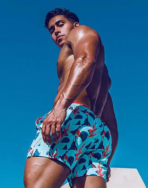 2EROS Sustainable Beachwear^S70 Print Shorts-Caribbean Twist