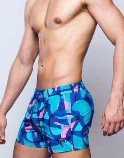 2EROS Sustainable Beachwear^S50 Print Shorts-Kai Blue
