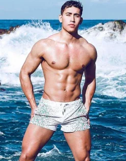 2EROS Sustainable Beachwear^S50 Print Shorts-Moana