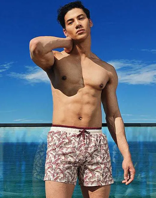 2EROS Sustainable Beachwear^S70 Print Shorts-Pastel Hawaii
