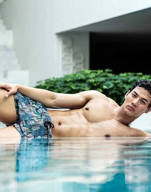 2EROS Sustainable Beachwear^S50 Print Shorts-Torch