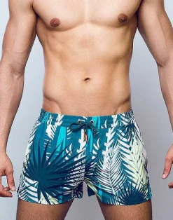 2EROS Beach Shorts^S50 Print Swimshorts-Feuille Green