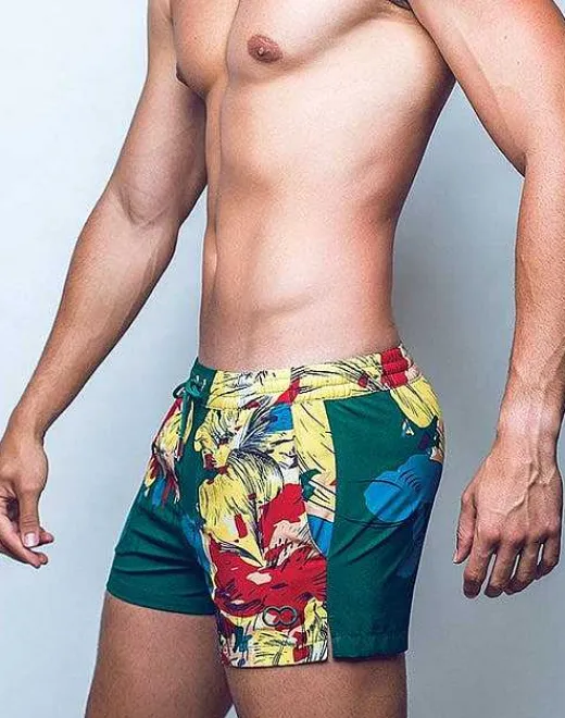 2EROS Sustainable Beachwear^S50 Print Swimshorts-Fleur