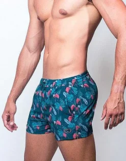 2EROS Sustainable Beachwear^S50 Print Swimshorts-Monstera