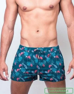 2EROS Beach Shorts^S50 Print Swimshorts-Monstera