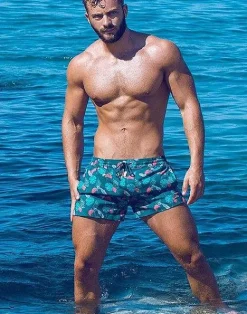 2EROS Beach Shorts^S50 Print Swimshorts-Monstera