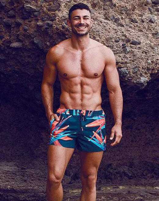 2EROS Sustainable Beachwear^S50 Print Swimshorts-Paradise