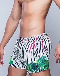 2EROS Sustainable Beachwear^S50 Print Swimshorts-Siberian