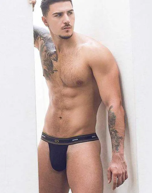 2EROS Thongs^U81 Adonis Thong Underwear-Black