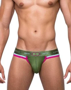 2EROS Active Underwear^U93 Aeolus Jockstrap Underwear-Green Gale