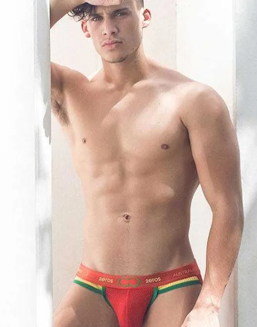 2EROS Active Underwear^U93 Aeolus Jockstrap Underwear-Red Tempest