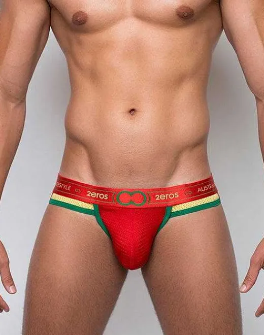 2EROS Active Underwear^U93 Aeolus Jockstrap Underwear-Red Tempest