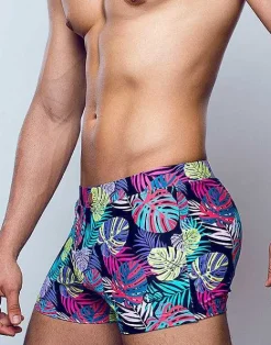 2EROS Swimwear^V60 Bondi Print Swim Trunks-Monstera Black