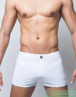 2EROS Sustainable Beachwear^V60 Bondi (Series 1) Swim Trunks-White