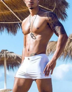 2EROS Sustainable Beachwear^V60 Bondi (Series 1) Swim Trunks-White