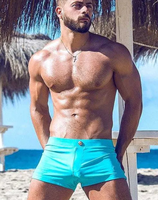 2EROS Swimwear^V60 Bondi (Series 1) Swim Trunks-Aqua