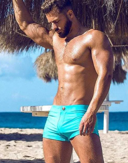 2EROS Sustainable Beachwear^V60 Bondi (Series 1) Swim Trunks-Aqua