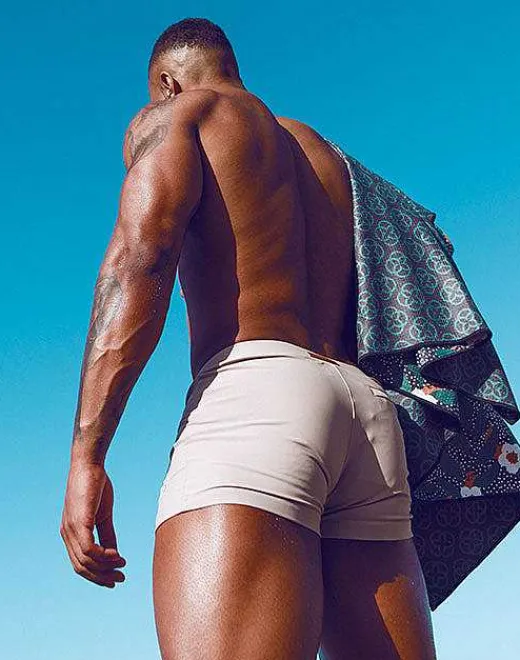 2EROS Sustainable Beachwear^V60 Bondi (Series 1) Swim Trunks-Taupe