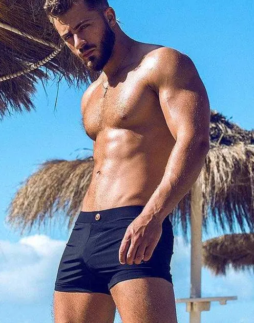 2EROS Sustainable Beachwear^V60 Bondi (Series 2) Swim Trunks-Black