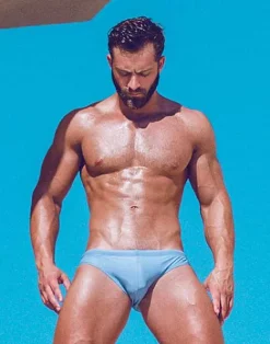 2EROS Sustainable Beachwear^V10 Core Swimwear (Series 2)-Faded Denim