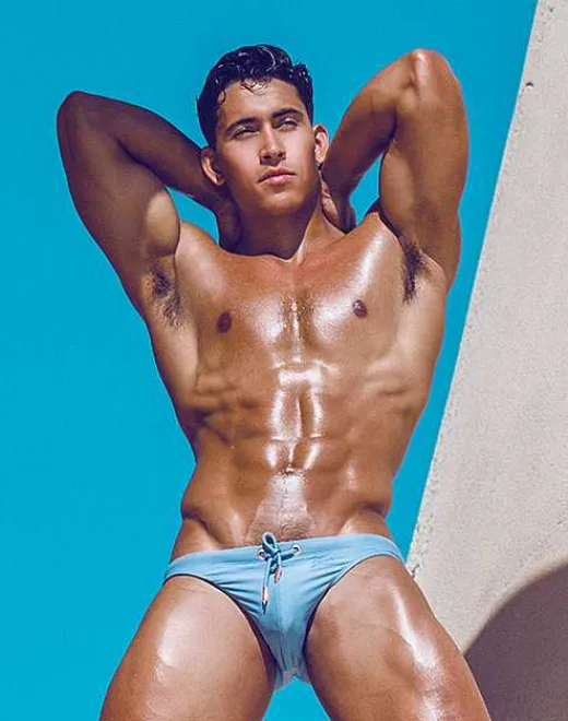 2EROS Sustainable Beachwear^V20 Core Swimwear-Faded Denim