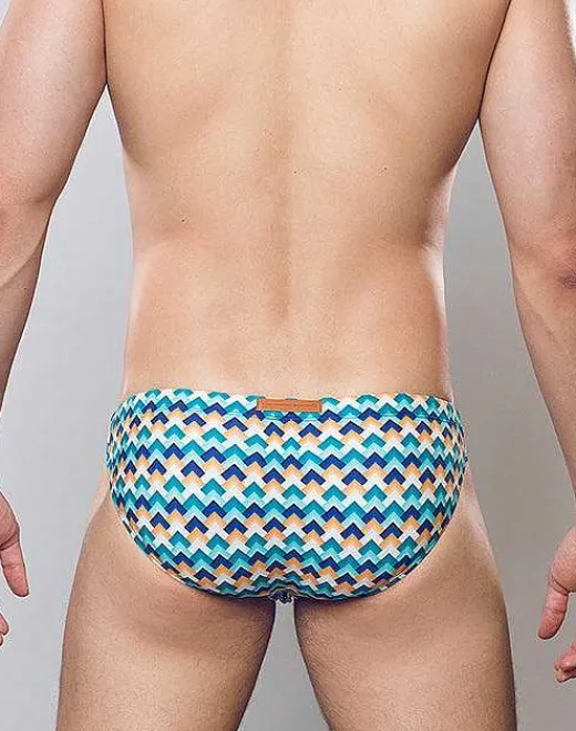 2EROS Swimwear^V20 Print Swim Brief-Chevy Blue