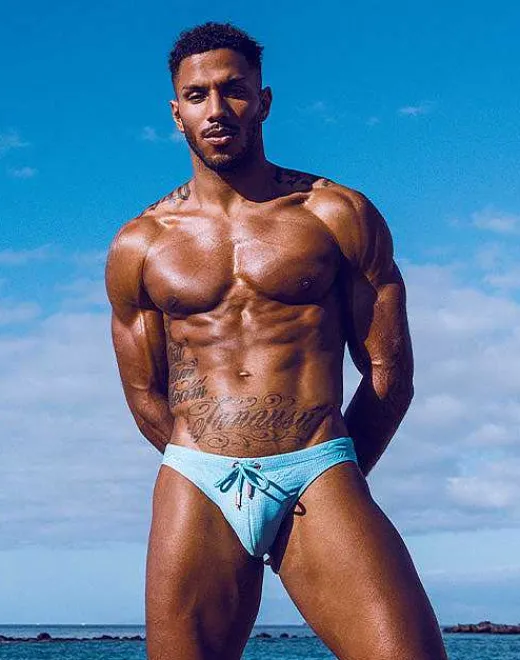 2EROS Sustainable Beachwear^V20 Print Swim Brief-Nautica Green
