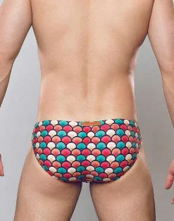 2EROS Sustainable Beachwear^V20 Print Swim Brief-Retro Red