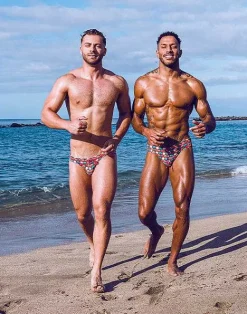 2EROS Swimwear^V20 Print Swim Brief-Retro Red