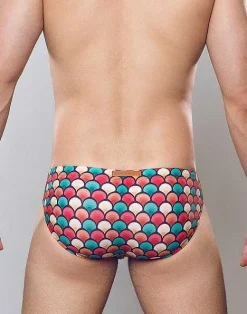 2EROS Swimwear^V10 Print Swim Brief-Retro Red