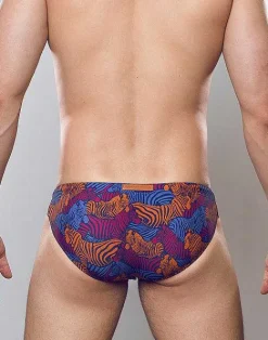 2EROS Swimwear^V20 Print Swim Brief-Stallion Navy
