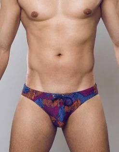 2EROS Swimwear^V20 Print Swim Brief-Stallion Navy