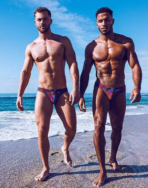 2EROS Swimwear^V20 Print Swim Brief-Stallion Navy
