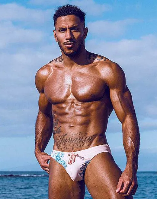 2EROS Swimwear^V20 Print Swim Brief-Tahiti Peach
