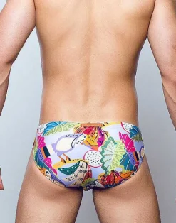 2EROS Sustainable Beachwear^V10 Print Swimwear-Aves Purple
