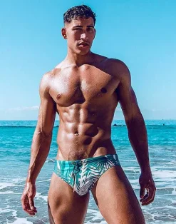 2EROS Swimwear^V10 Print Swimwear-Feuille Green