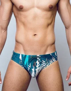 2EROS Sustainable Beachwear^V10 Print Swimwear-Feuille Green